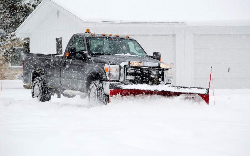 Snow Removal – 800×500 Removing snow from residential driveways in BC.